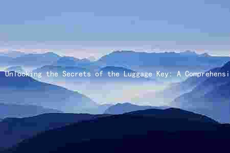 Unlocking the Secrets of the Luggage Key: A Comprehensive Guide