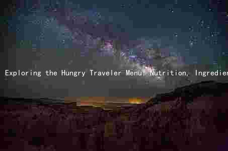 Exploring the Hungry Traveler Menu: Nutrition, Ingredients, and Dietary Options